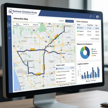 Transportation planning software with route and carrier analytics