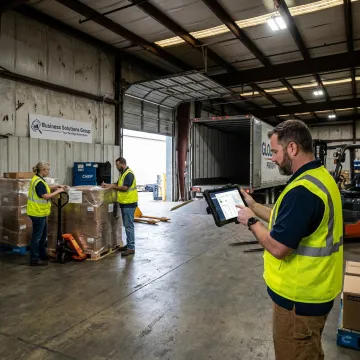 LTL freight shipment being coordinated on the East Coast