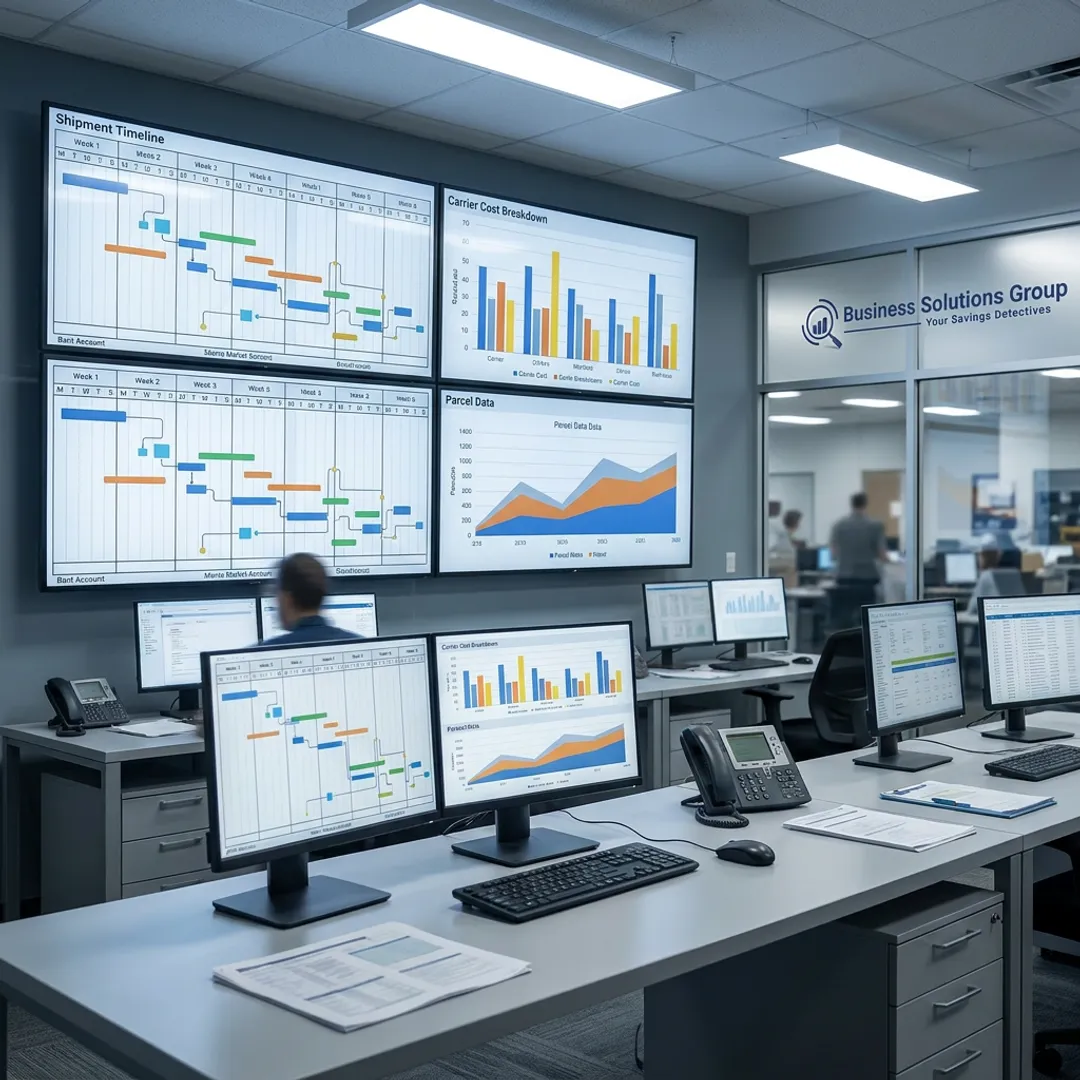 Shipping intelligence software dashboard for fulfillment operations