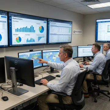 Shipping analytics software dashboard