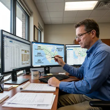 Consultant mapping logistics systems strategy