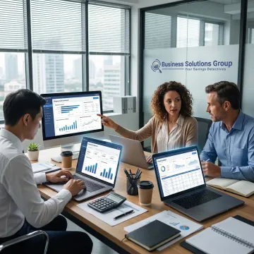 Team reviewing shipping cost analytics