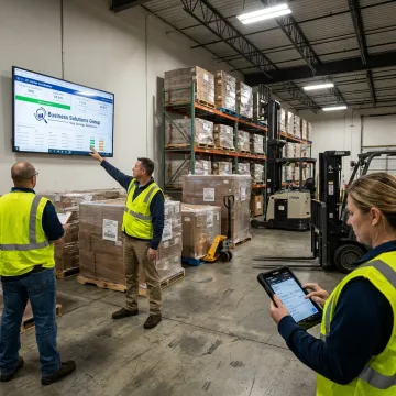 LTL freight shipment coordination dashboard and palletized cargo
