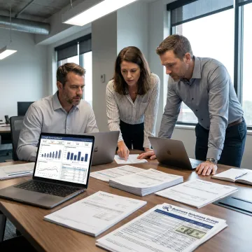 Team analyzing freight spend dashboards