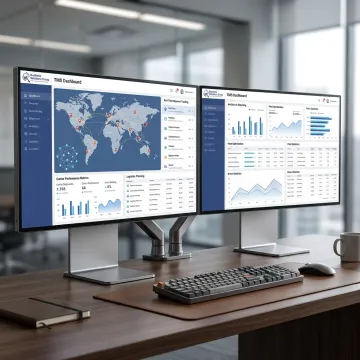 Transport management software dashboard for fleet operations