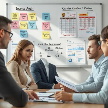 Consulting team mapping a cash optimization process