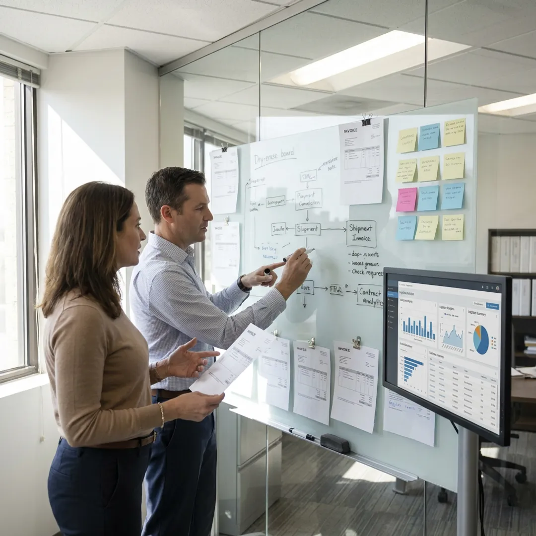 Consultants mapping audit findings and savings opportunities