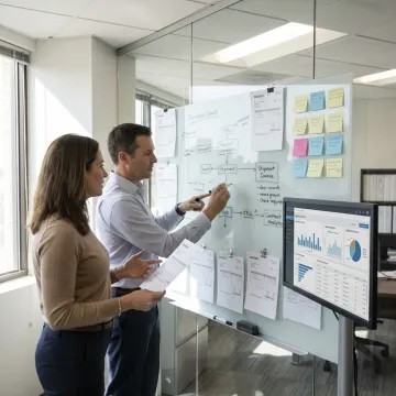 Consultants mapping audit findings and savings opportunities