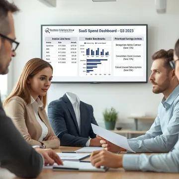 Consultants mapping SaaS spend management process