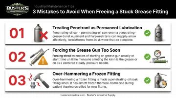 Three common mistakes to avoid when freeing stuck grease fittings