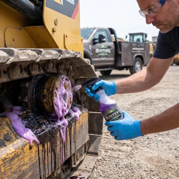 Construction machinery degreasing