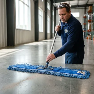 36 Inch Blue Microfiber Dust Mops