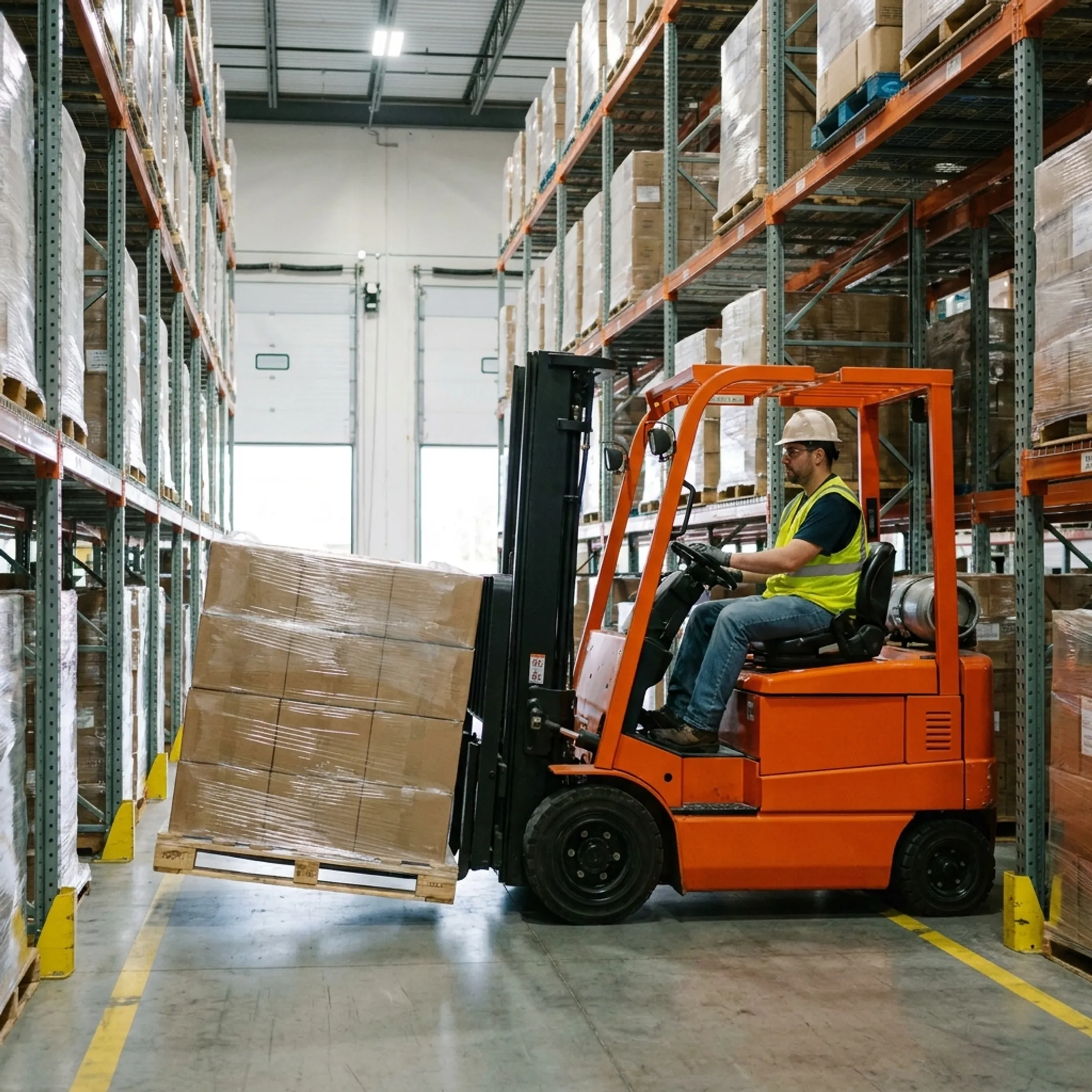 Warehouse operations using forklifts