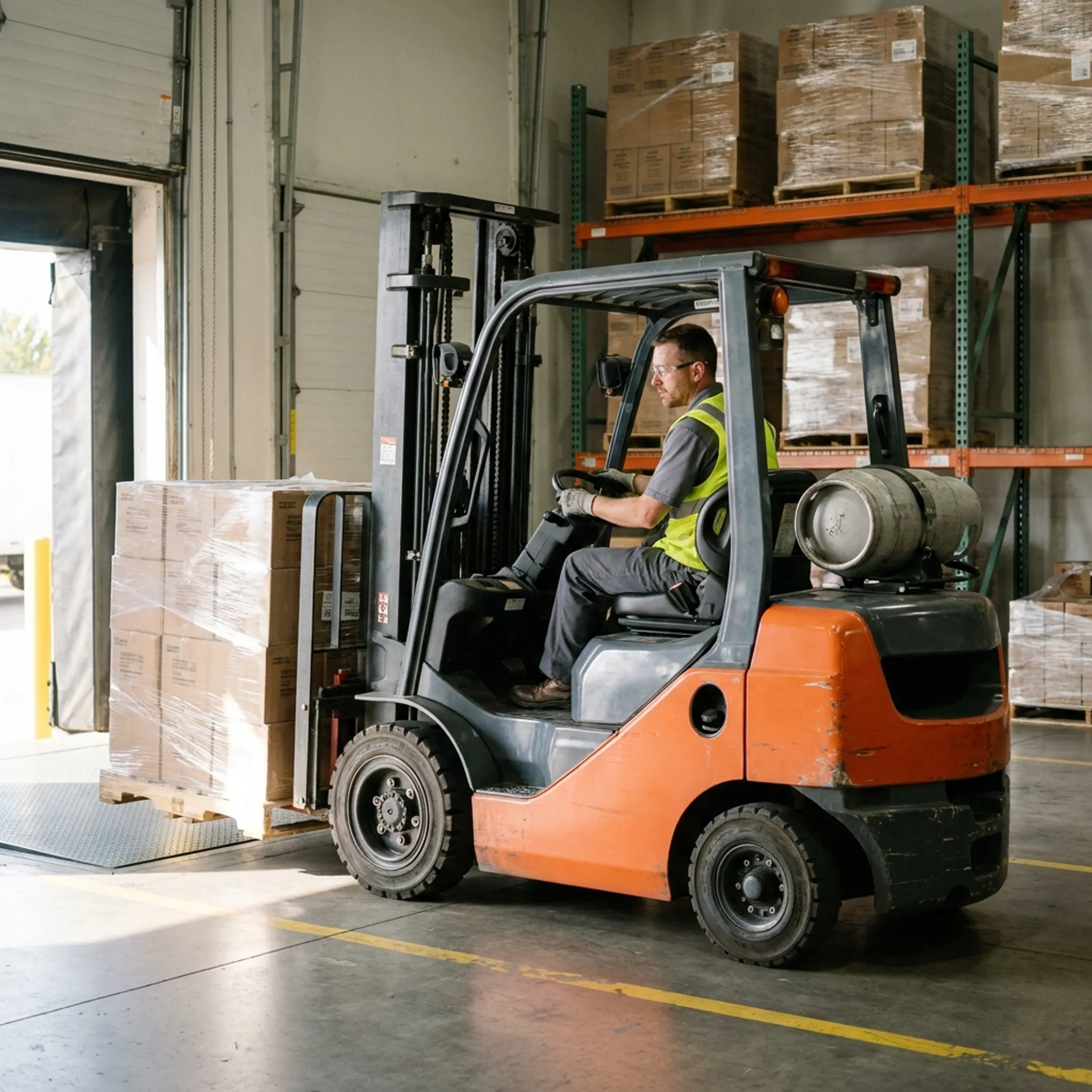 Retail distribution forklift operation