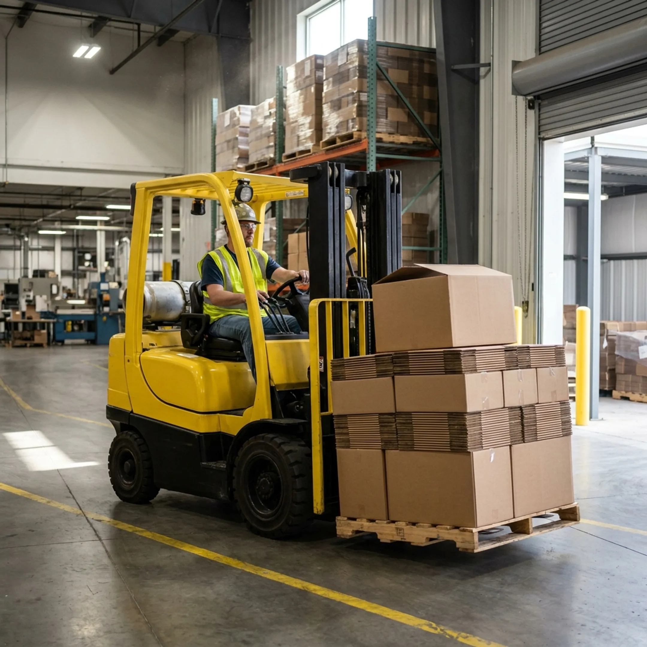 Manufacturing facility forklift operations