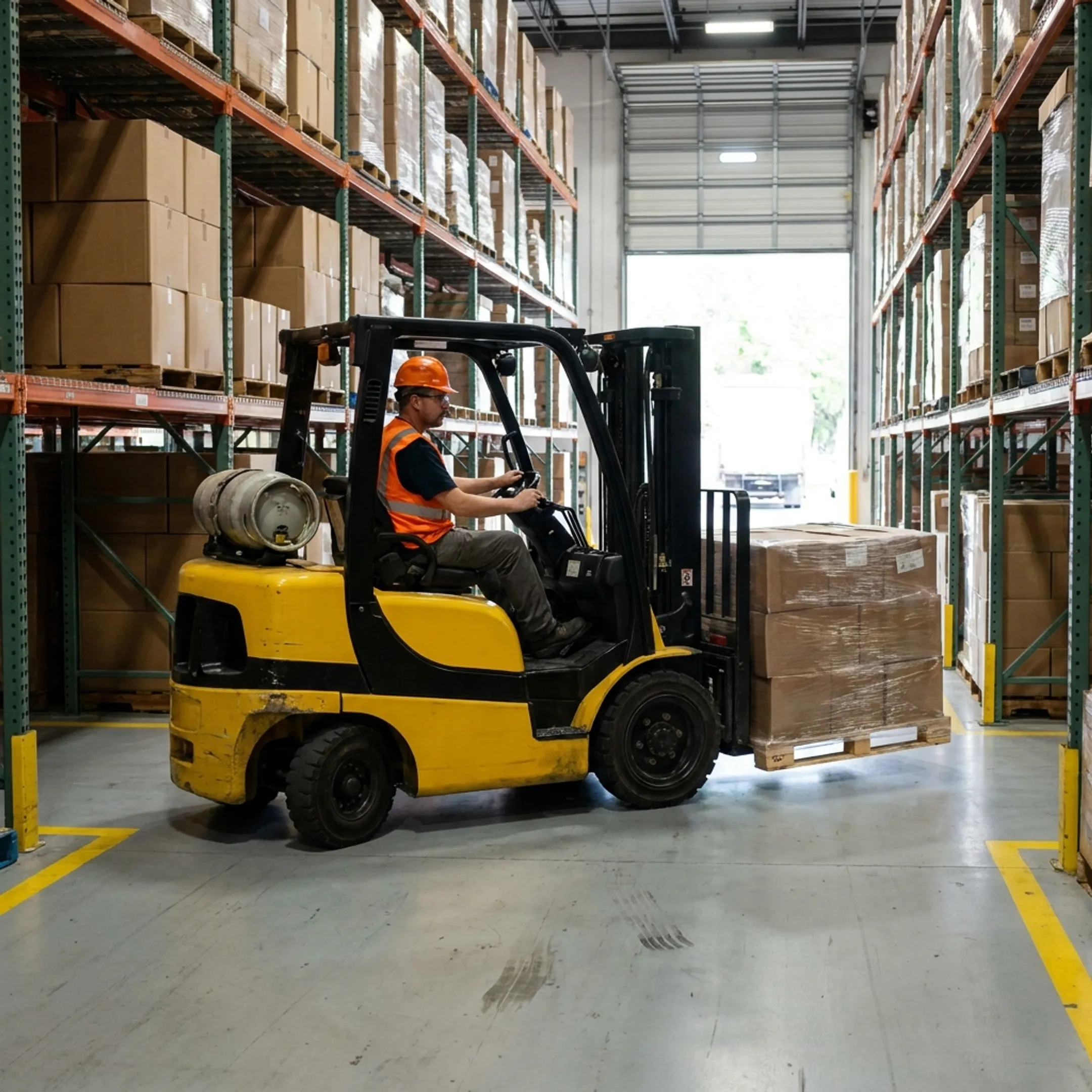 Warehouse and distribution forklift operation