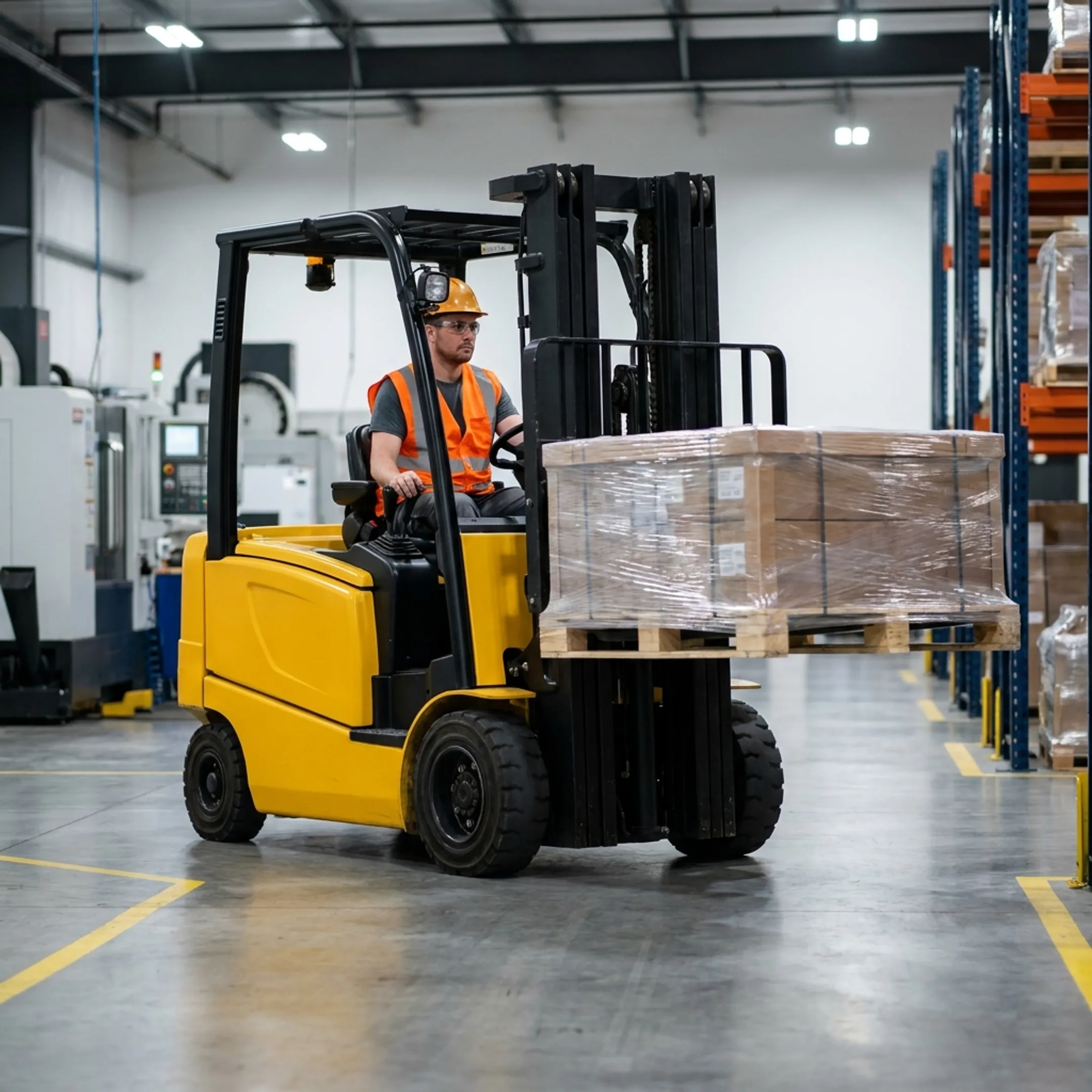 Manufacturing forklift material handling