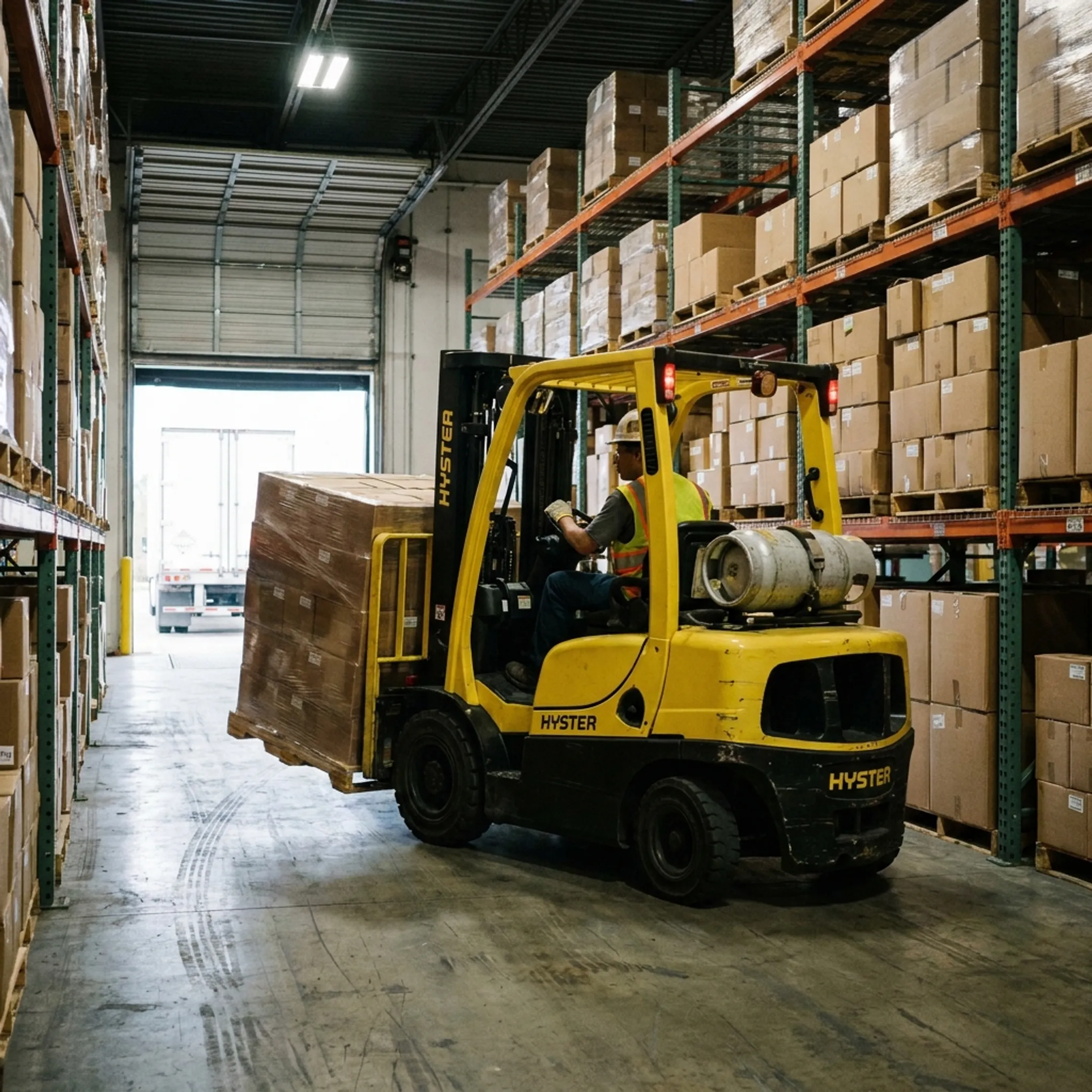 Warehouse and distribution forklift operation