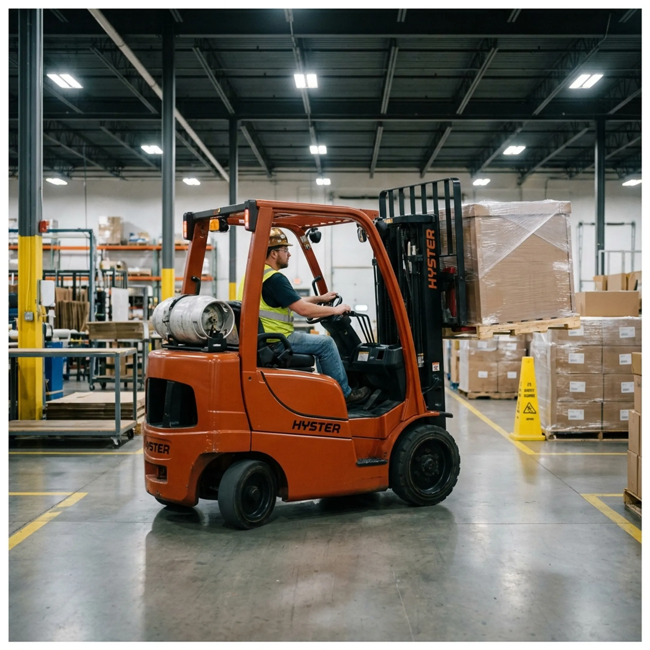 Manufacturing forklift operation