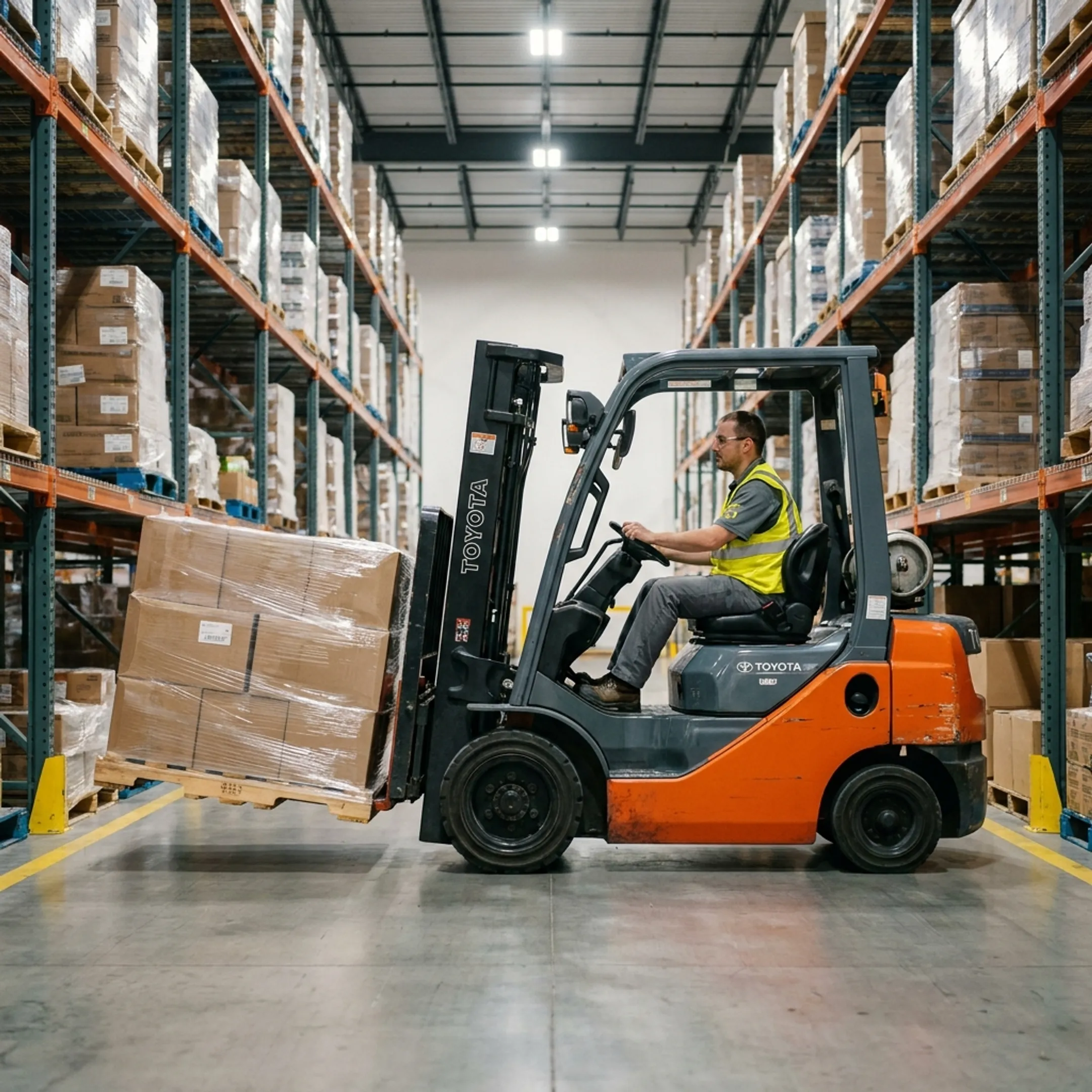 Warehouse and distribution centre forklift operation