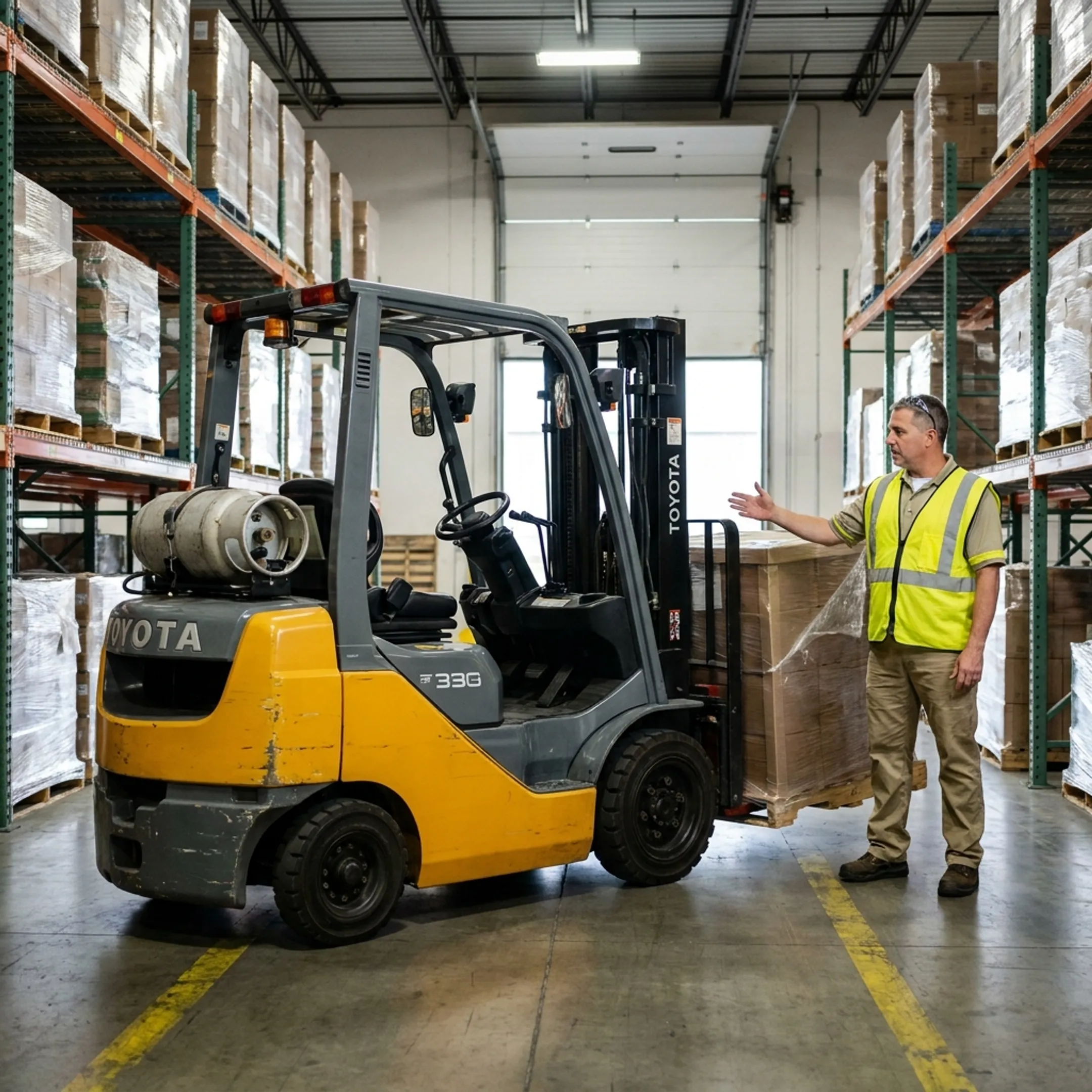 Industrial material handling forklift