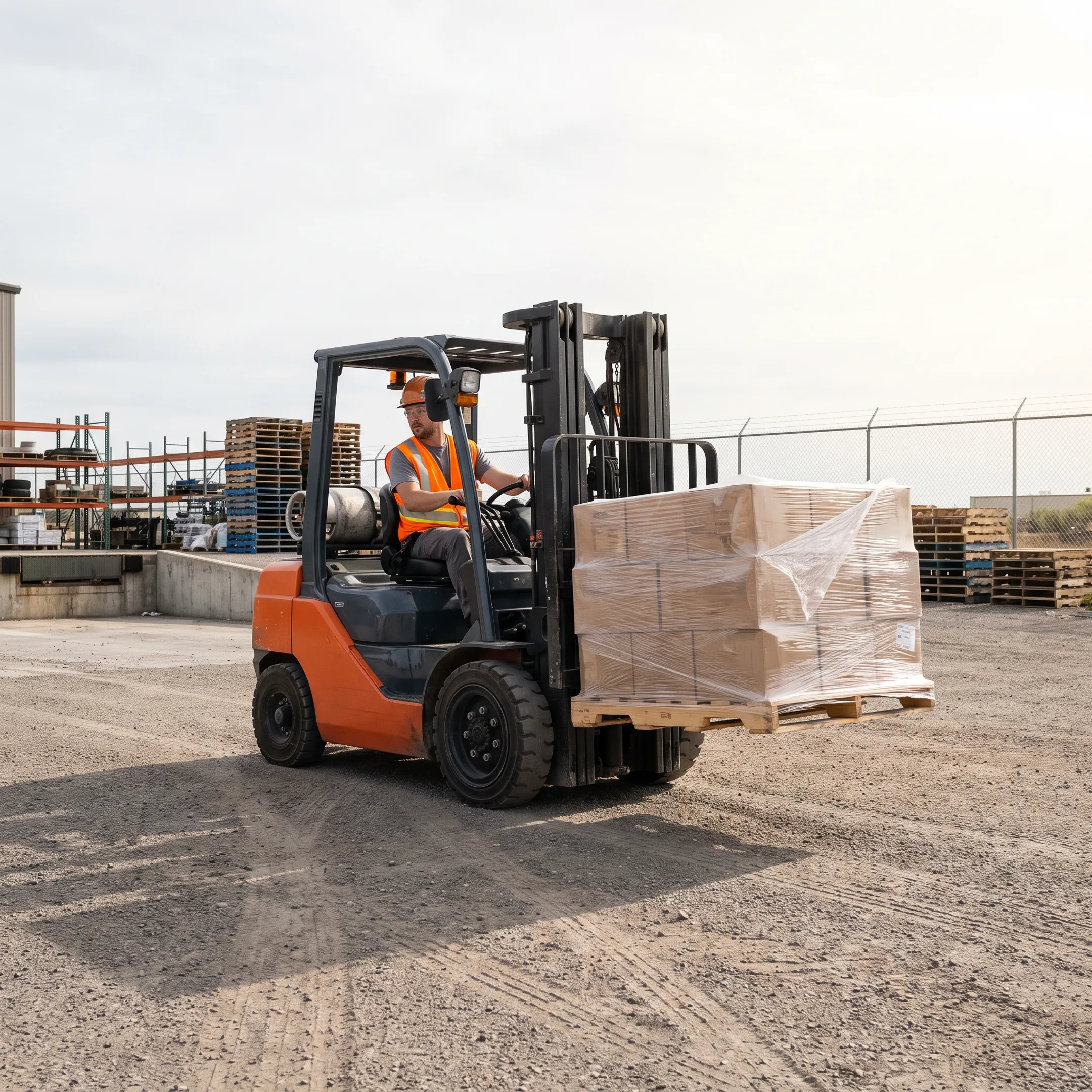 Outdoor yard forklift operations
