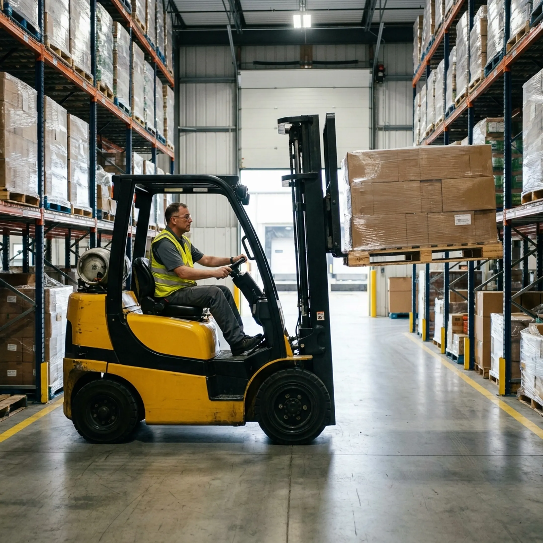 Warehouse operations using Hyster forklifts