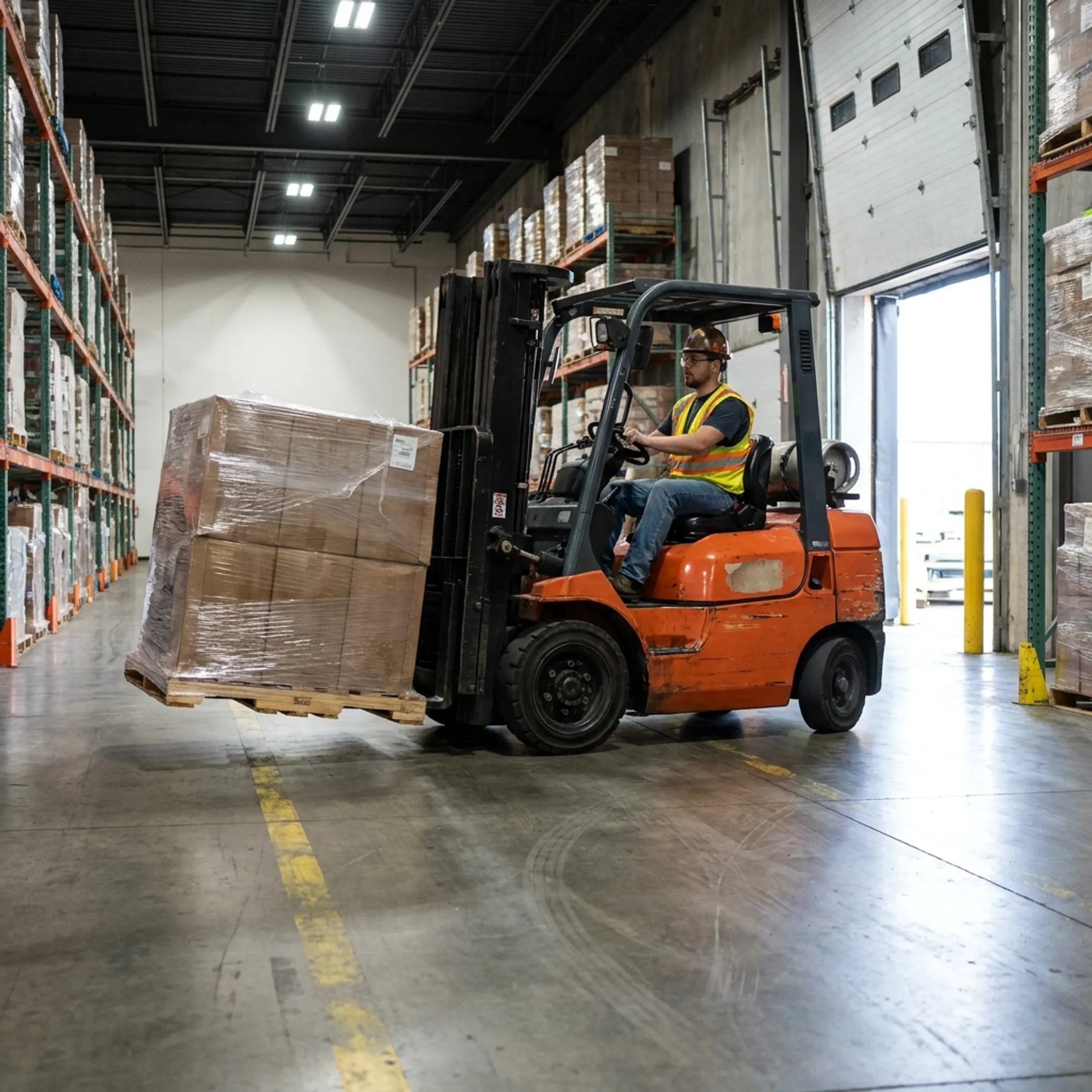 Warehouse and distribution forklift operation