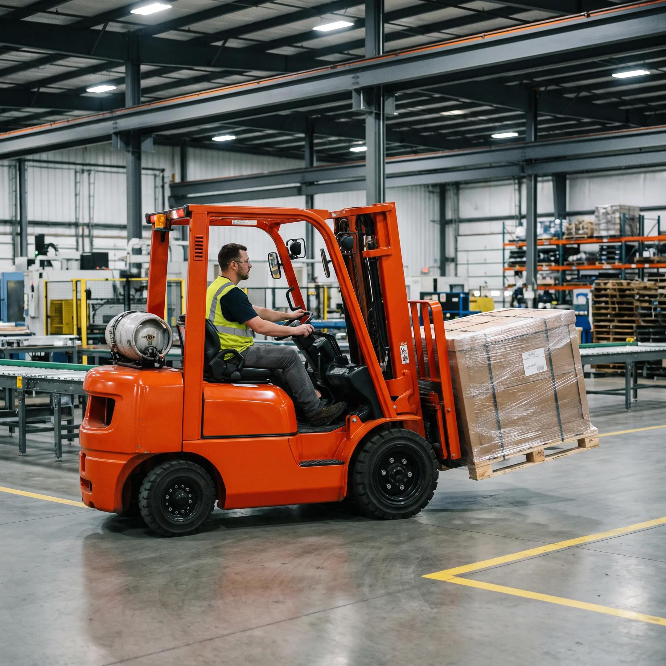 Manufacturing forklift operation
