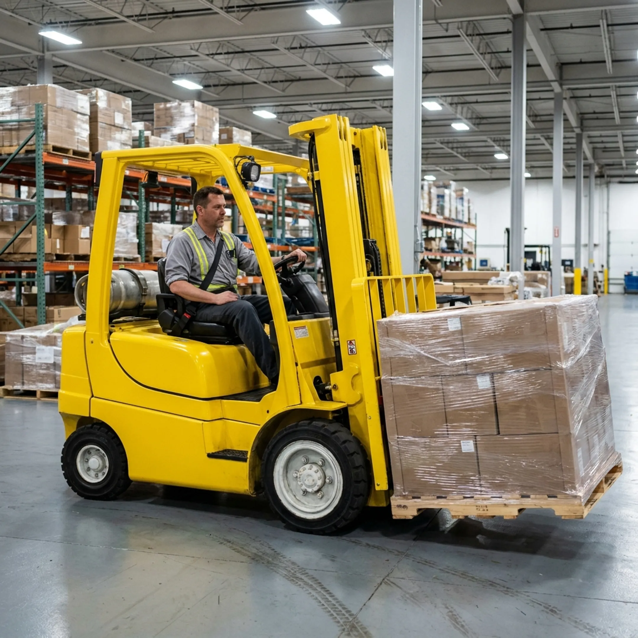 Industrial load movement forklift