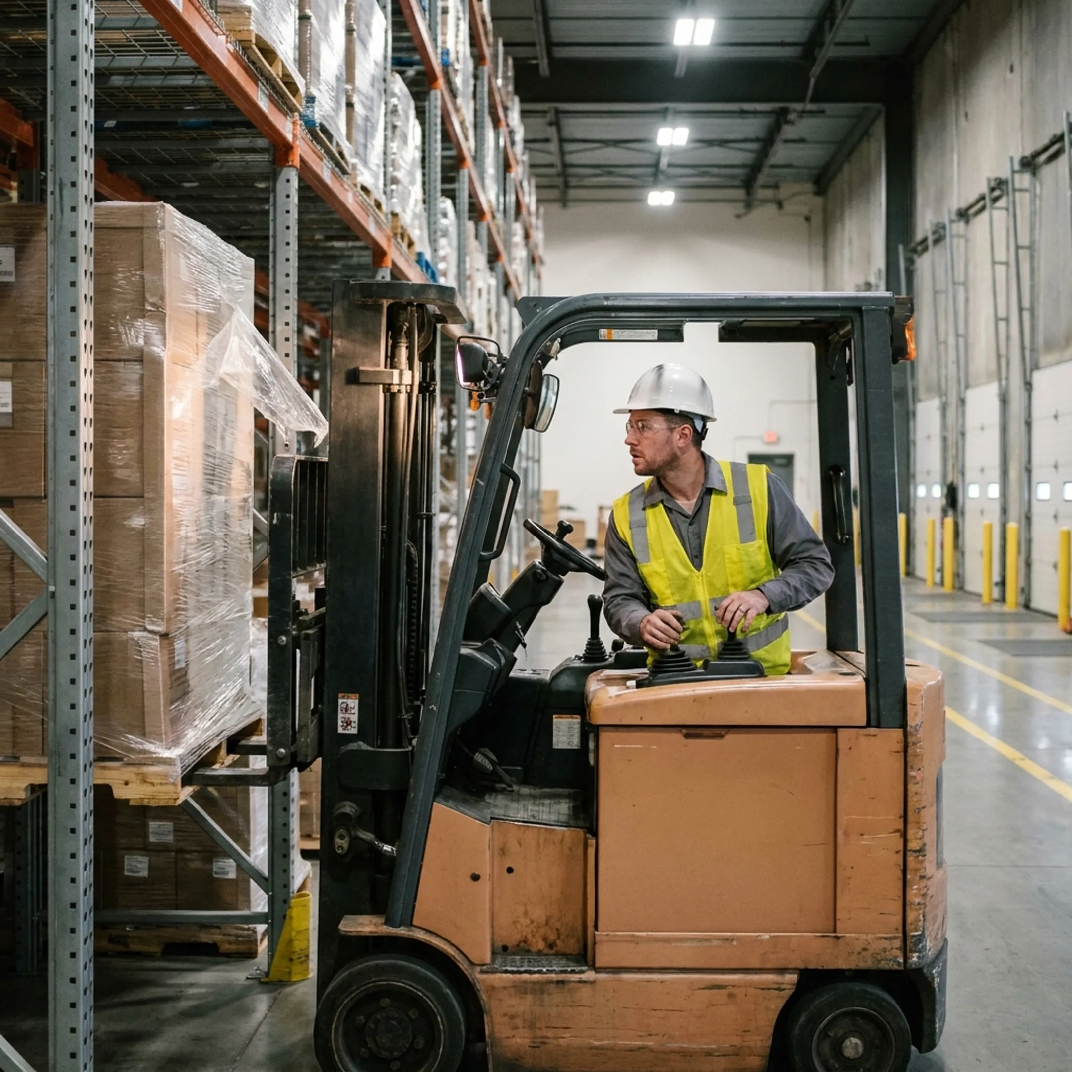Inventory storage forklift