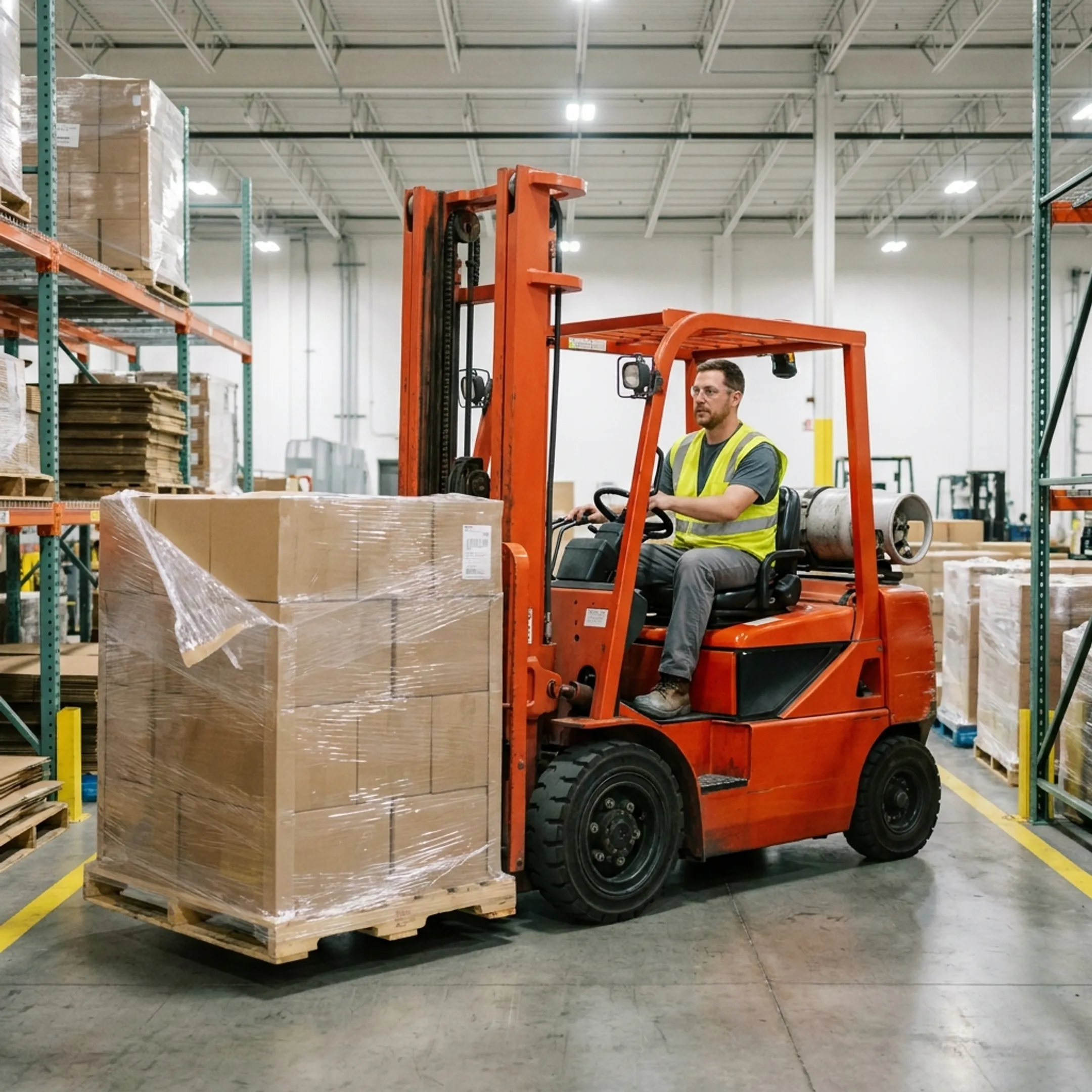Manufacturing forklift operation