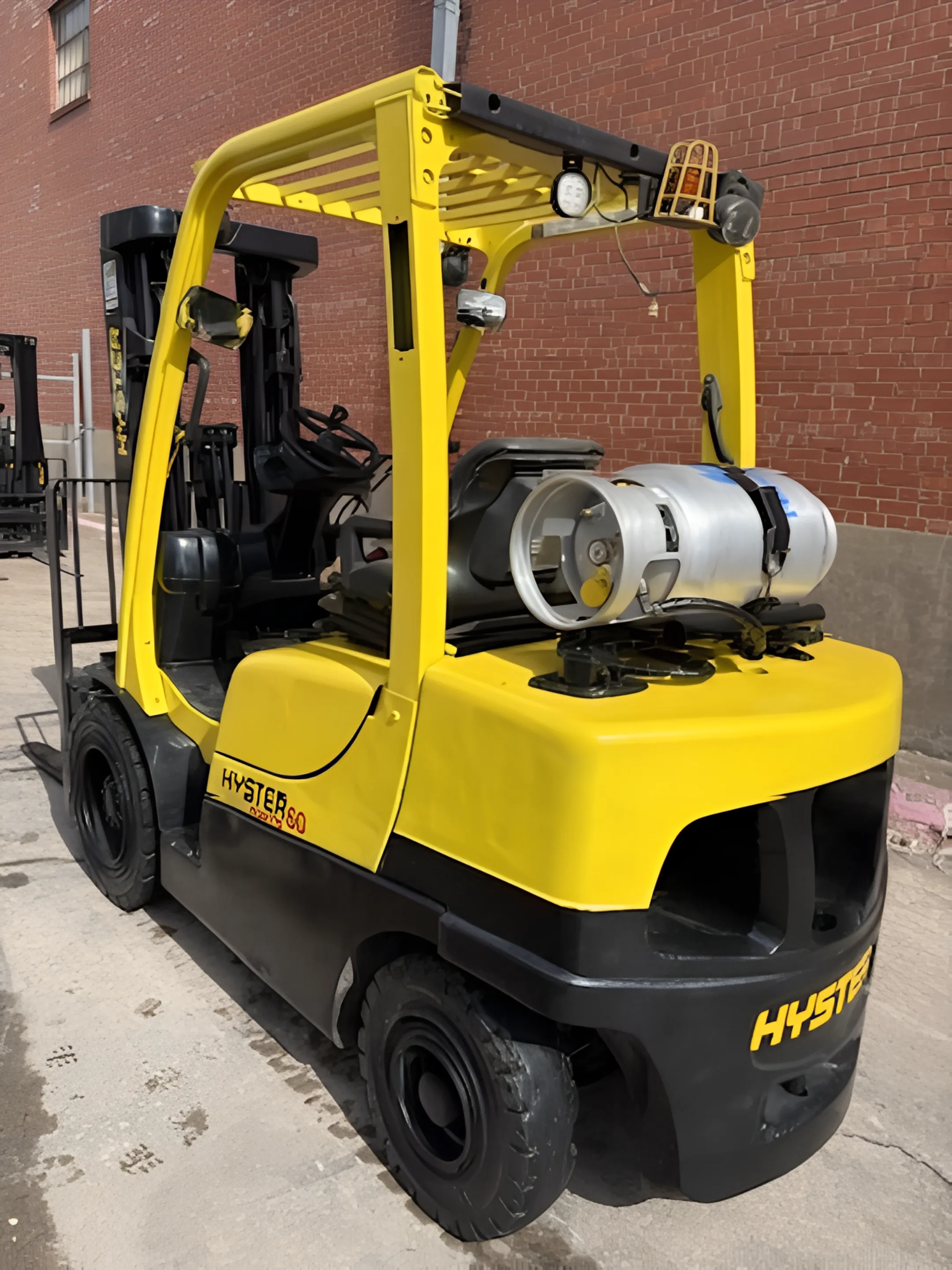 Forklift in manufacturing facility