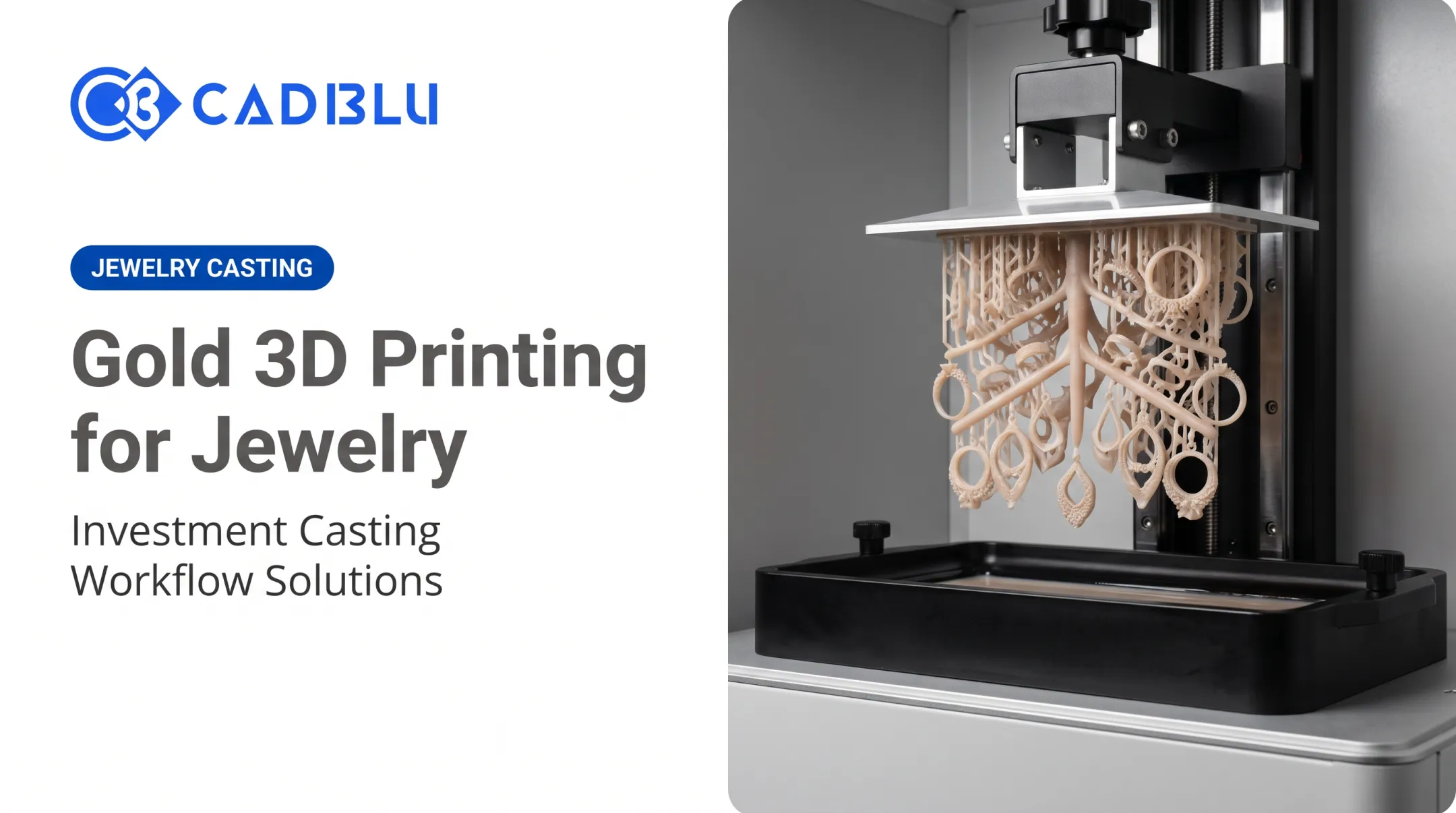 Gold 3D Printing for Jewelry