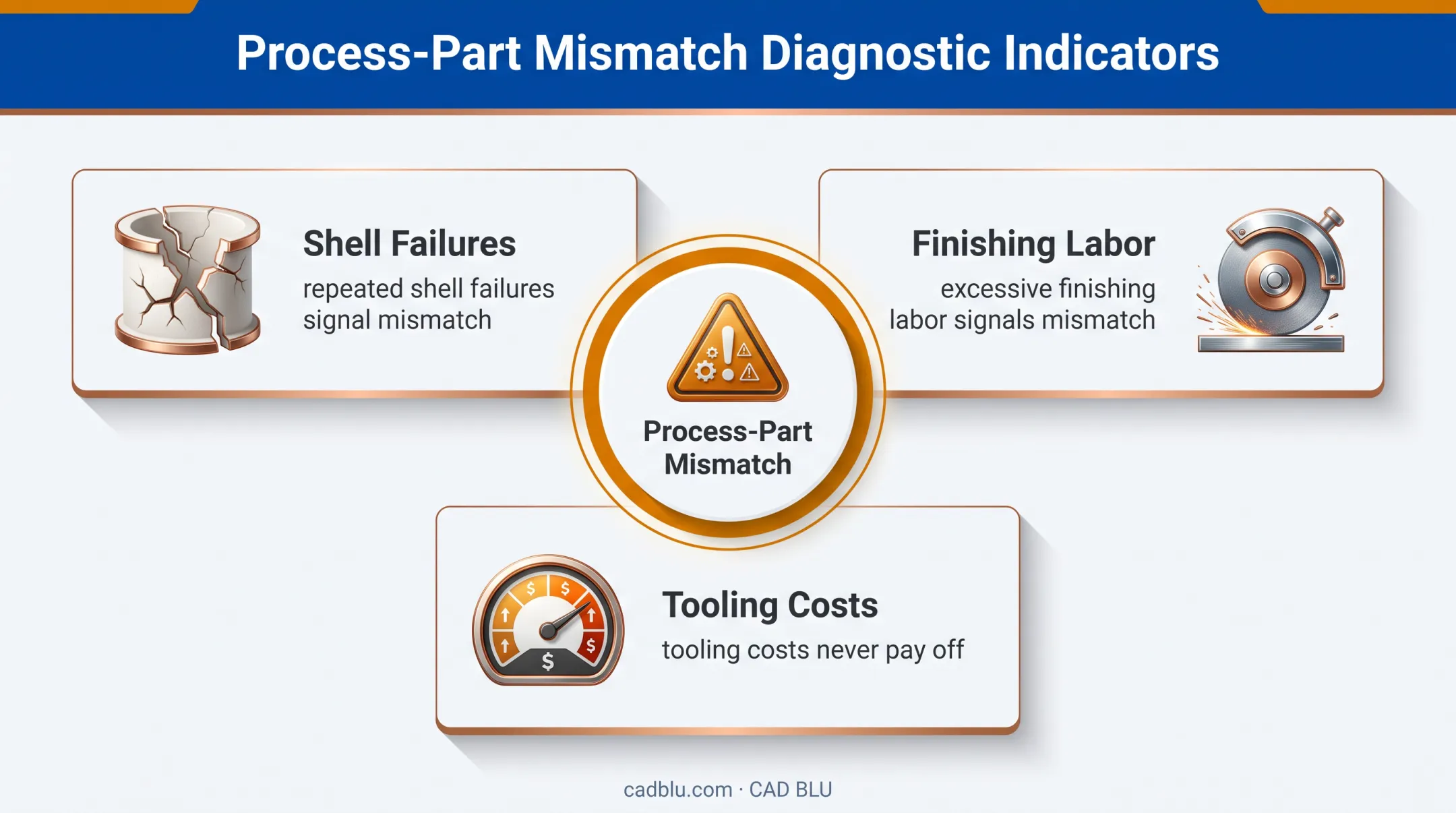 Three warning signs of investment casting process and part mismatch