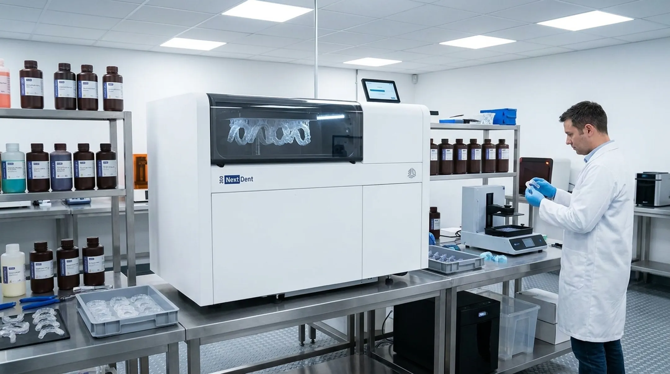 CAD BLU MultiJet biomedical 3D printer in professional production environment