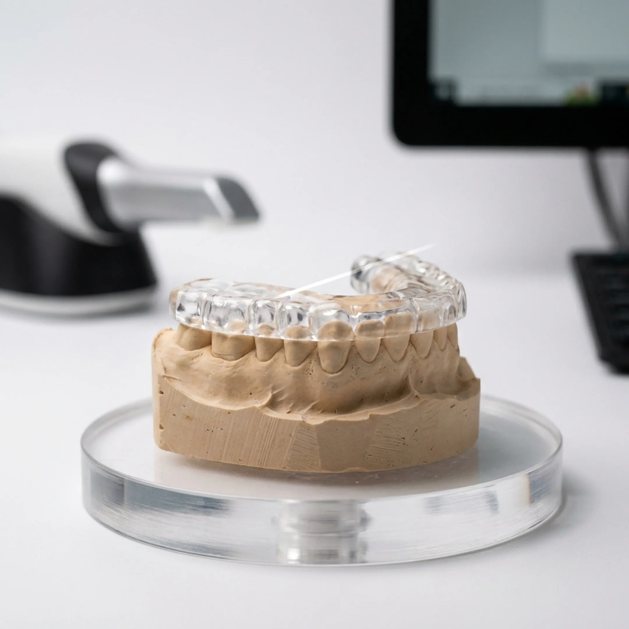 Dental splint 3D printed in clear resin