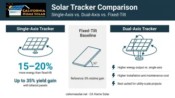 Single-axis versus dual-axis solar tracker comparison with energy yield statistics