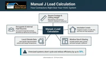 Manual J load calculation inputs determining correct HVAC sizing for homes