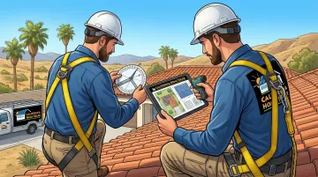 California Home Solar site assessment process showing shading analysis and system design