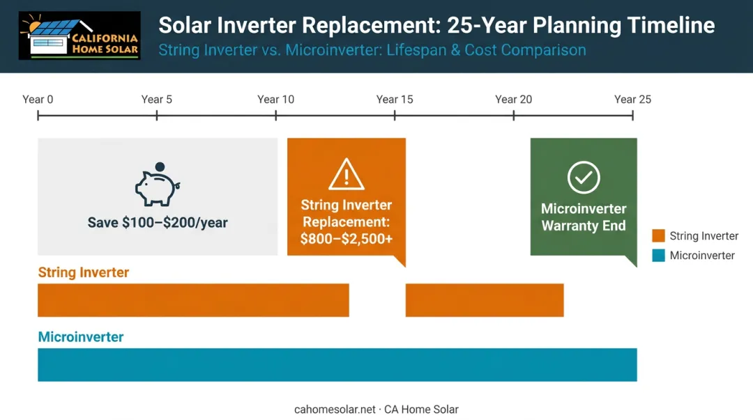Solar inverter replacement timeline and cost planning guide over 25 years