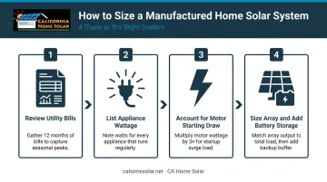 4-step solar system sizing process for manufactured home energy needs
