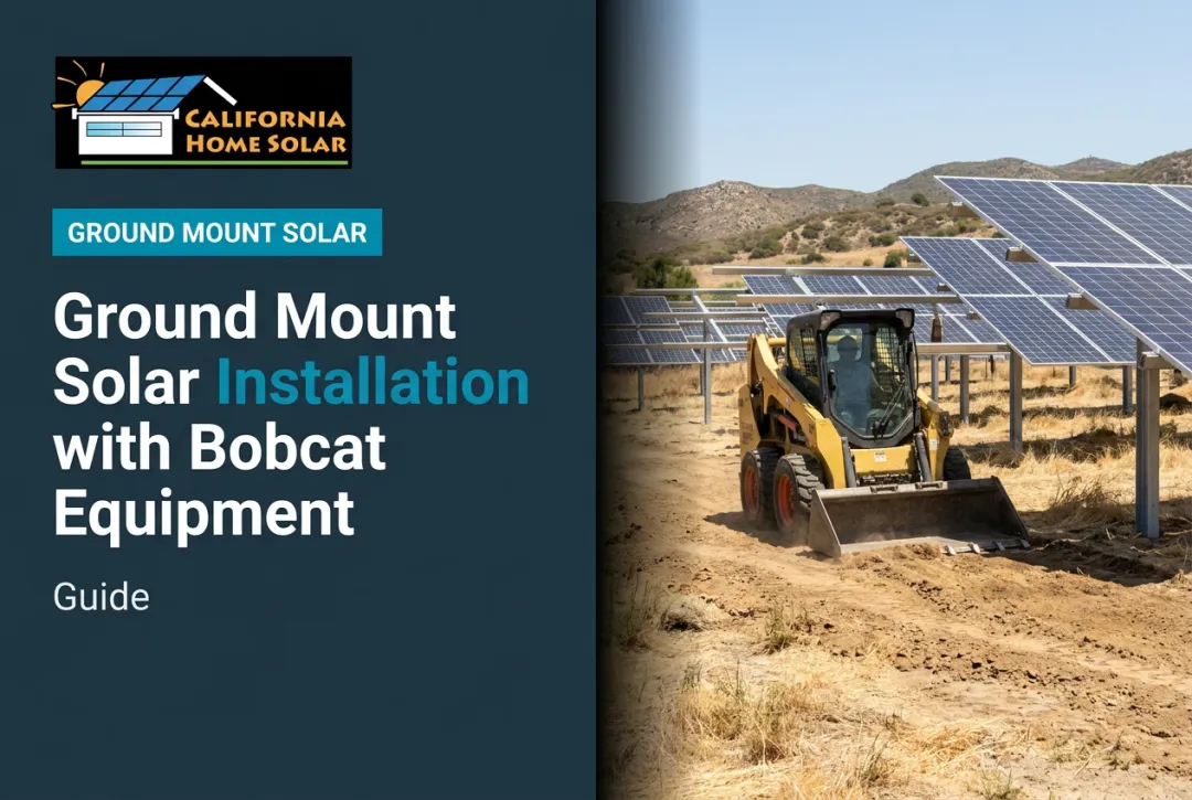 Ground Mount Solar Installation with Bobcat Equipment: Guide