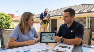 CA Home Solar consultant conducting residential roof and shading site assessment