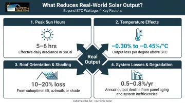 Four key factors affecting real-world solar panel output beyond rated wattage