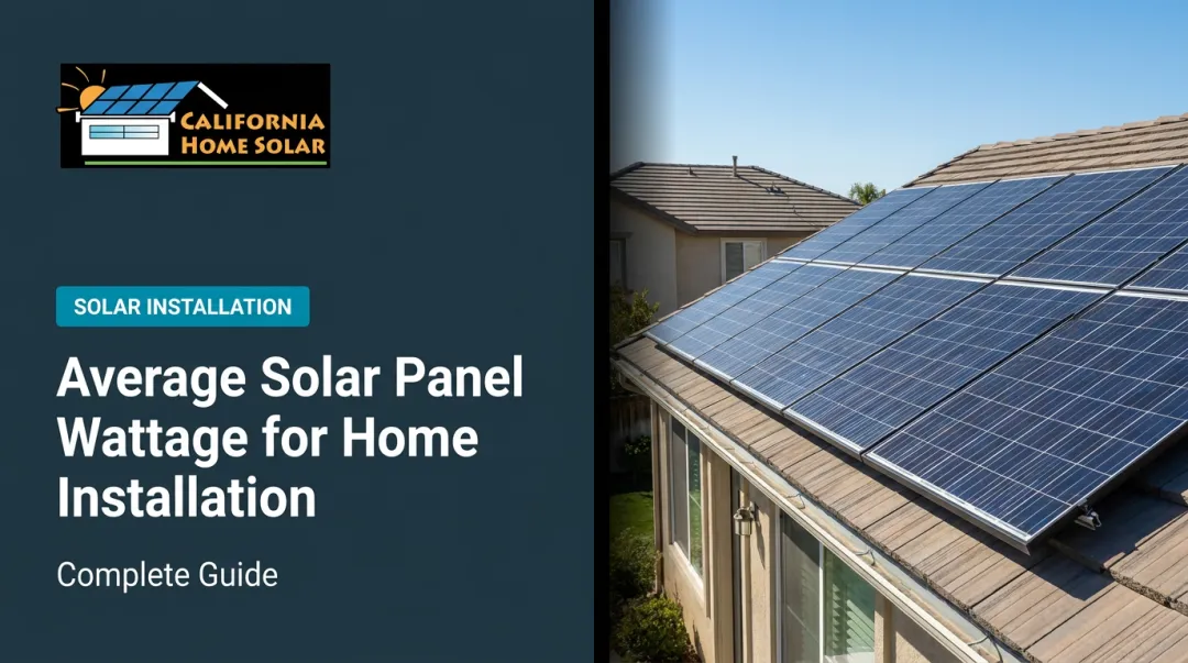 Average Solar Panel Wattage for Home Installation: Complete Guide