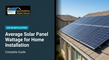 Average Solar Panel Wattage for Home Installation: Complete Guide