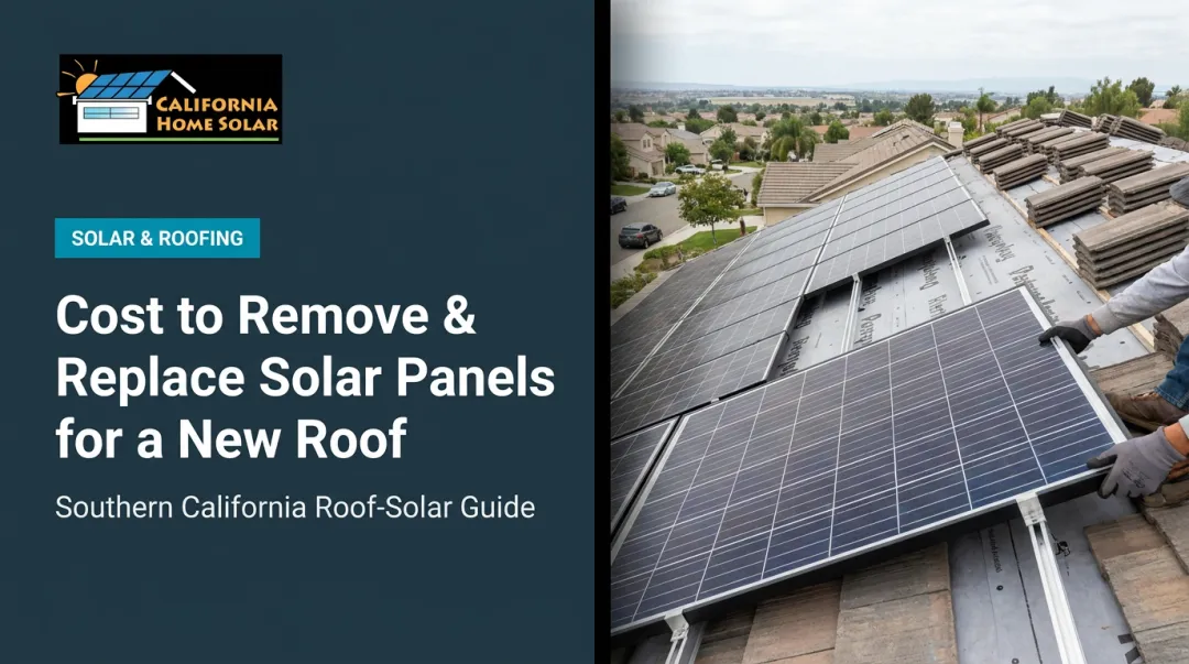 Cost to Remove & Replace Solar Panels for a New Roof