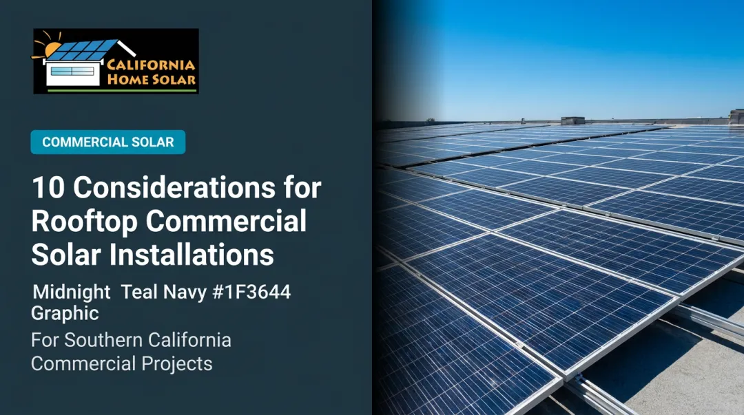 10 Considerations for Rooftop Commercial Solar Installations