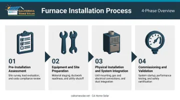 Four-phase high-efficiency furnace installation process flow diagram